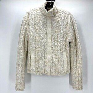UBU Textured Cream Gold Quilted Lightweight Jacket